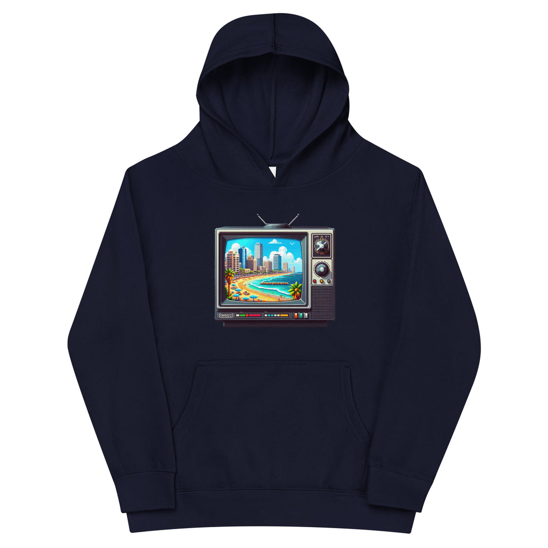 Kids Fleece Hoodie | 16Bit Tel Aviv Beach