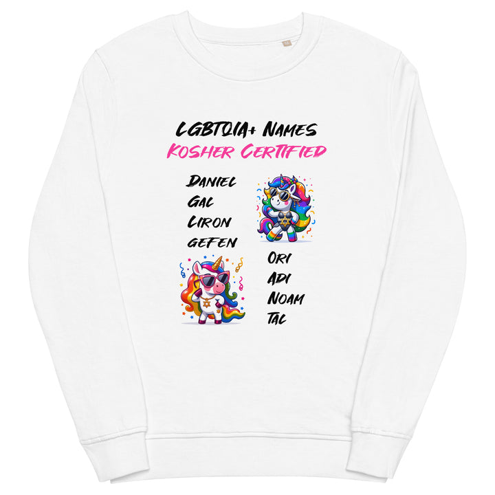Organic Sweatshirt | Kosher Certified Names