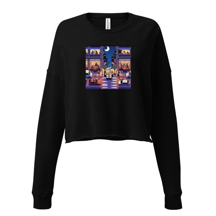 Crop Sweatshirt | TLV Nightlife 16 Bit