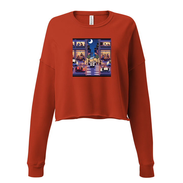 Crop Sweatshirt | TLV Nightlife 16 Bit